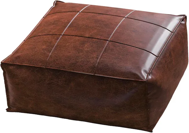 Front. wowmax - Faux Leather Storage Ottoman - Multi-Functional Foot Rest, Hidden Storage Stool for Living Room & Home Decor - Brown.