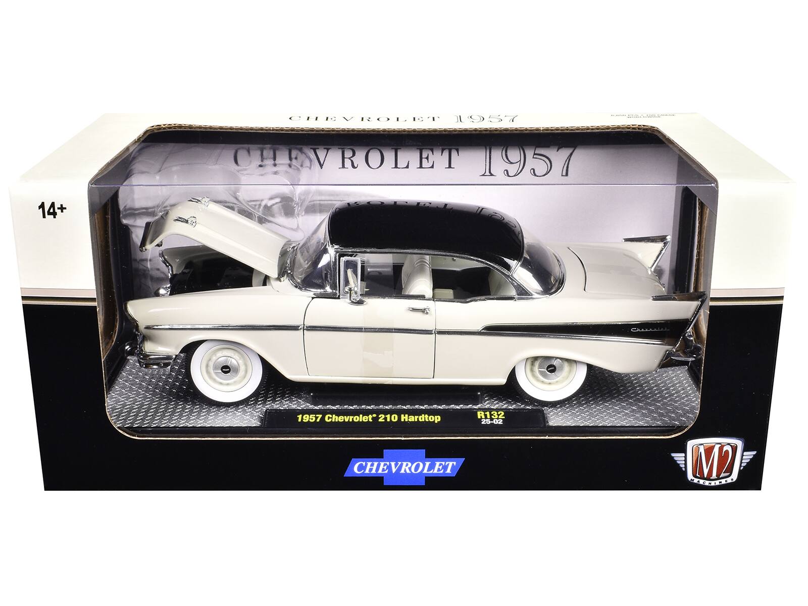 14+  
CHEVROLET 1957  
1957 Chevrolet 210 Hardtop  
R132  
25-02  
CHEVROLET  
M2  
1957 Chevrolet 210 Hardtop