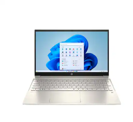 Front. HP - HP Pavilion 15-eg0070wm 15.6" FHD TS Intel i7-1165G7 8GB RAM 512GB SSD Wins10H-Lunar Gold - Gold.