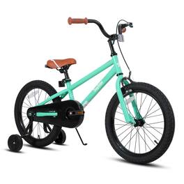 JOYSTAR - Totem 18 Inch Kids Bike with Training Wheels, Children's Bike for 5-9 Years Old Boys Girls - Green