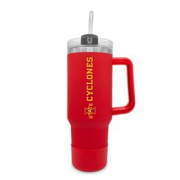 The Fanatic Group - Iowa State Cyclones 40oz. Stainless Tumbler with Handle & Removable Straw - Red
