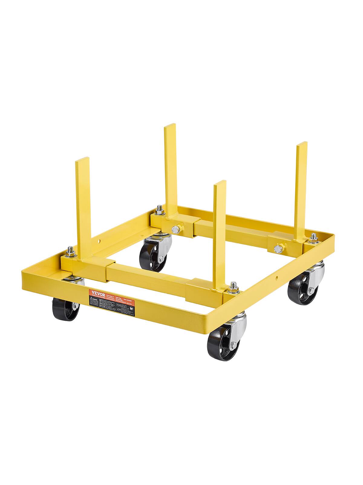Front. VEVOR - Engine Stand, 750 LBS Load Capacity Engine Motor Stand with Adjustable Width & Length, Heavy-Duty Steel Motor Holder - Yellow.