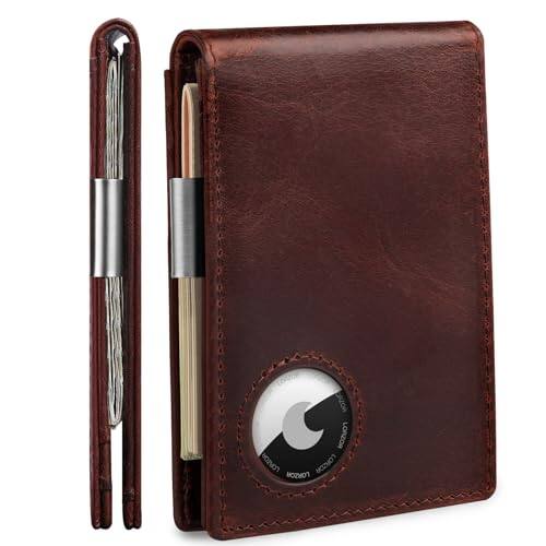 Vulpecula Spade Mens Genuine Leather Wallet AirTag Wallet for Men with ...