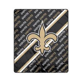 Pegasus - New Orleans Saints 60" x 70" Diagonal Lined Wordmark Ultra Soft Blanket - Multicolor
