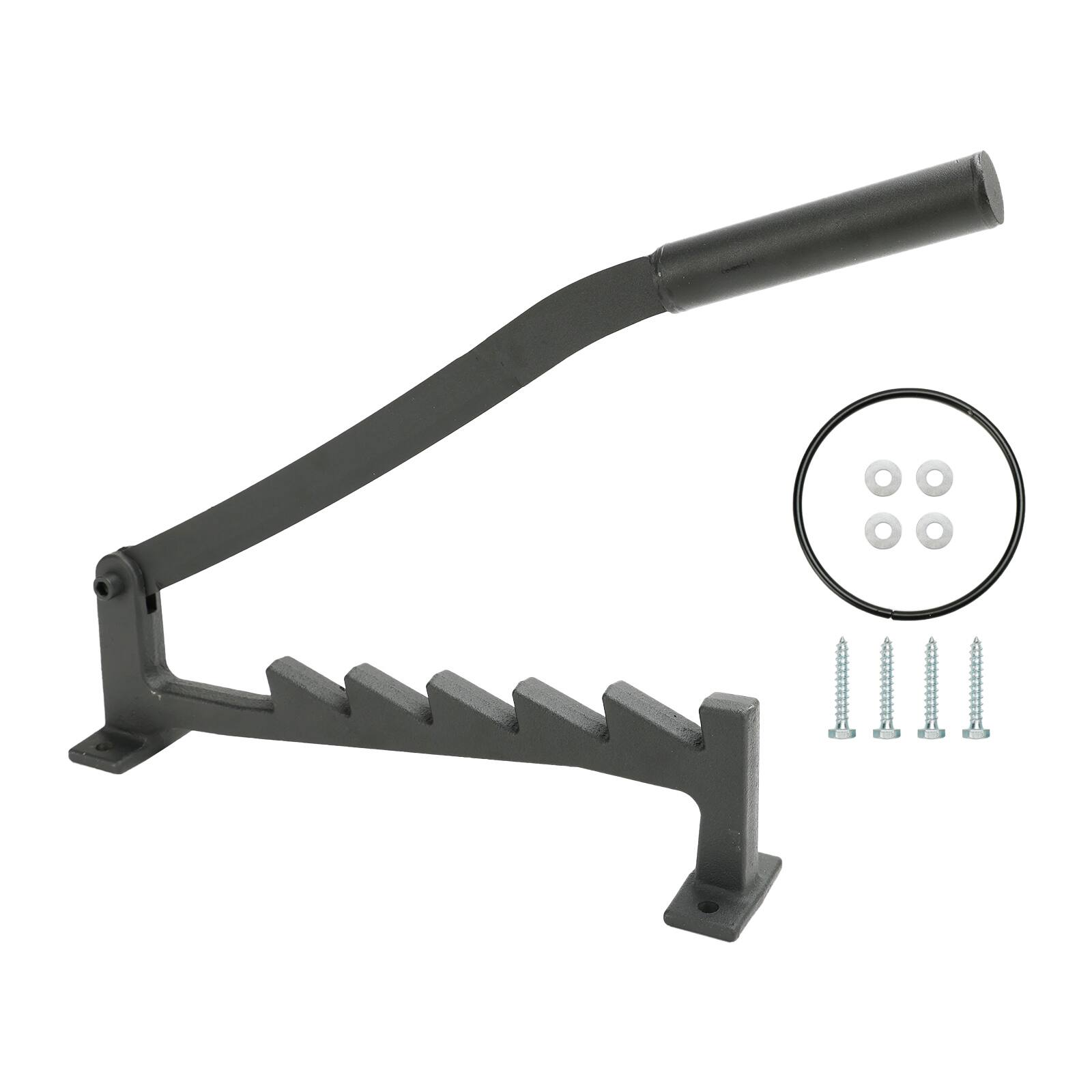 Front. Topteng - Wall Mounted Kindling Splitter -23.6 Inch Carbon Steel, Lever-Action for Easy Firewood&Log Splitting, Indoor/Outdoor Use.