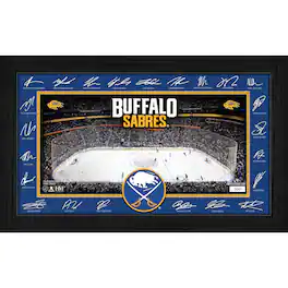 Highland Mint - Buffalo Sabres 2025 Signature Rink Framed Art - Multicolor