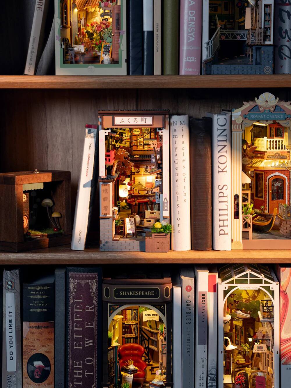 Sure, here is the corrected and grouped text from the image:

1. Joshua David Stein
2. 29011-1591
3. Cristefers
4. O T1% AF DE
5. ema allaia OEI TE 21qa
6. Robimon Crusoe
7. OXFORD
8. EIFFEL TOWER
9. THE TO HERBS FLOWER WILD
10. SHAKESPEARE
11. KPIO TMME HIN
12. A DENSYA
13. Molife N M a m T i a y a I NamiyaGeneralstore
14. Miracles of the Sun
15. GAMBLER
16. DOSTOEVSKY
17. KONIN PHILIPS
18. ROMANTIC VENICE
19. MARKOEVENICE
20. DO YOU LIKE IT?
21. THE EIFFEL TOWER
22. SHAKESPEARE
23. DOSTOEVSKY
24. PHILIPS KONIN
25. NamiyaGeneralstore
26. ROM