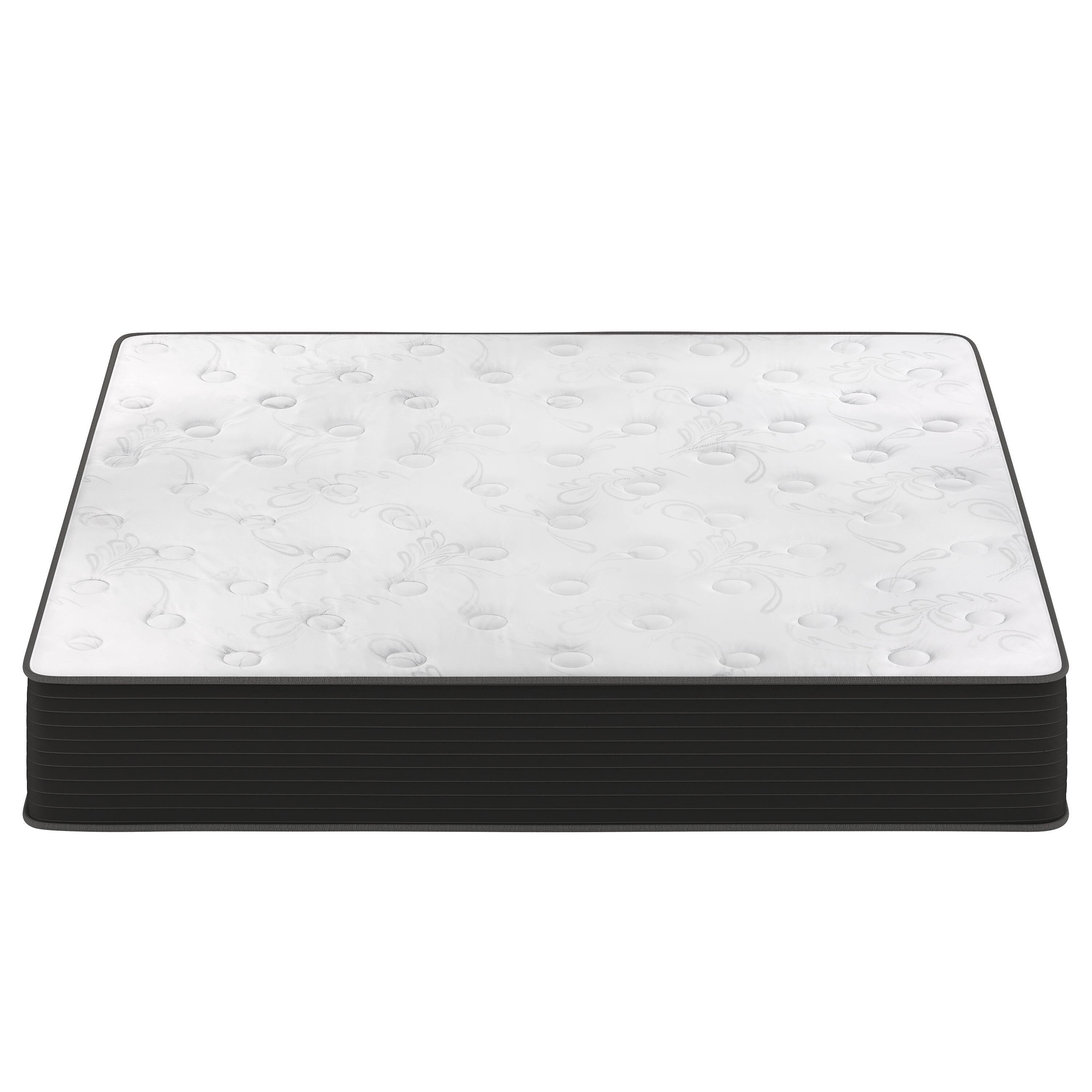 Alt View 10. Emma + Oliver - 12" Hybrid Pocket Spring with Cooling Foam Layer Mattress in a Box - White/Black.