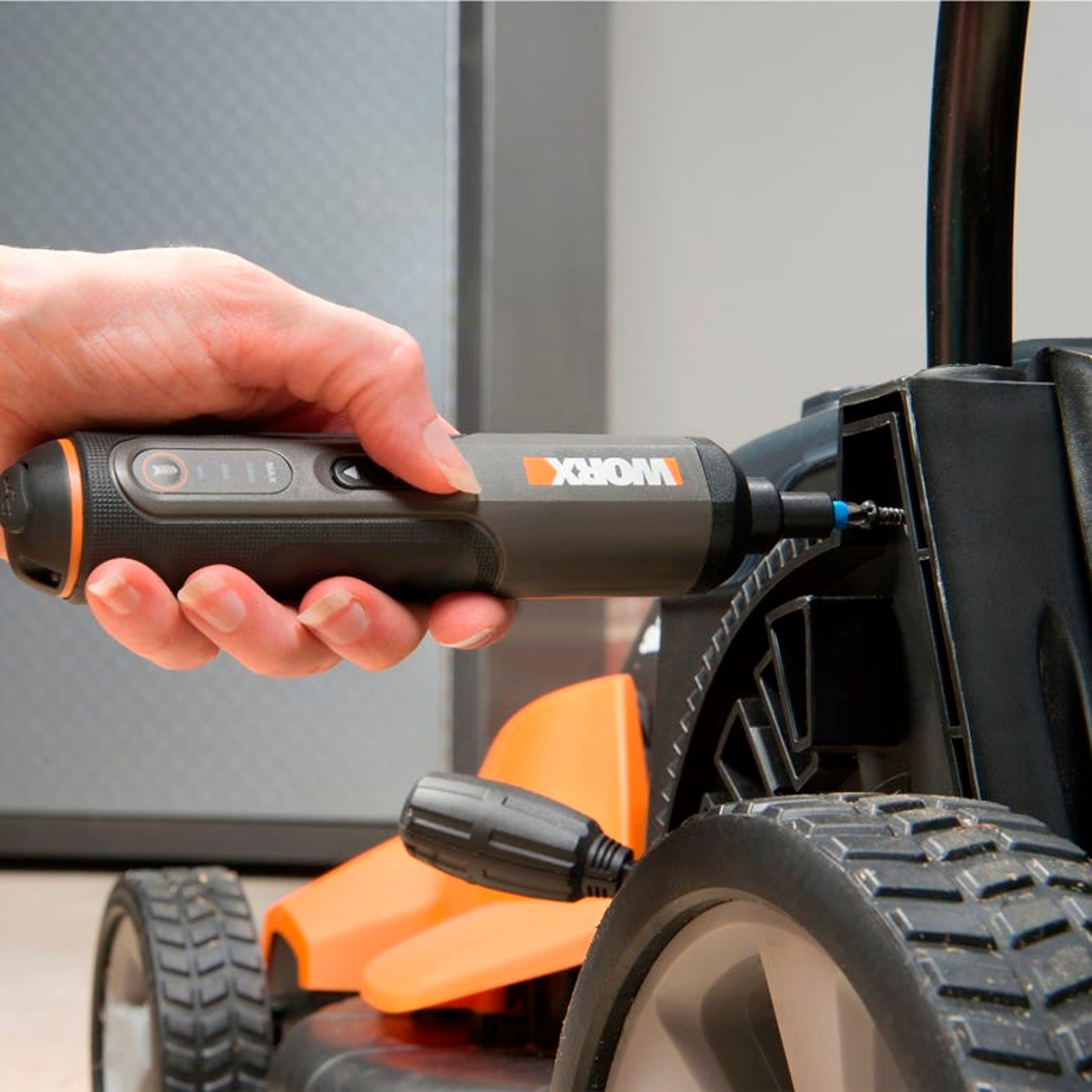 Alt View 14. WORX - 4V 3-Speed Compact Screwdriver with 12 Accessory Bits, Dual LED Lights, and 3 Gear Torque - Black.