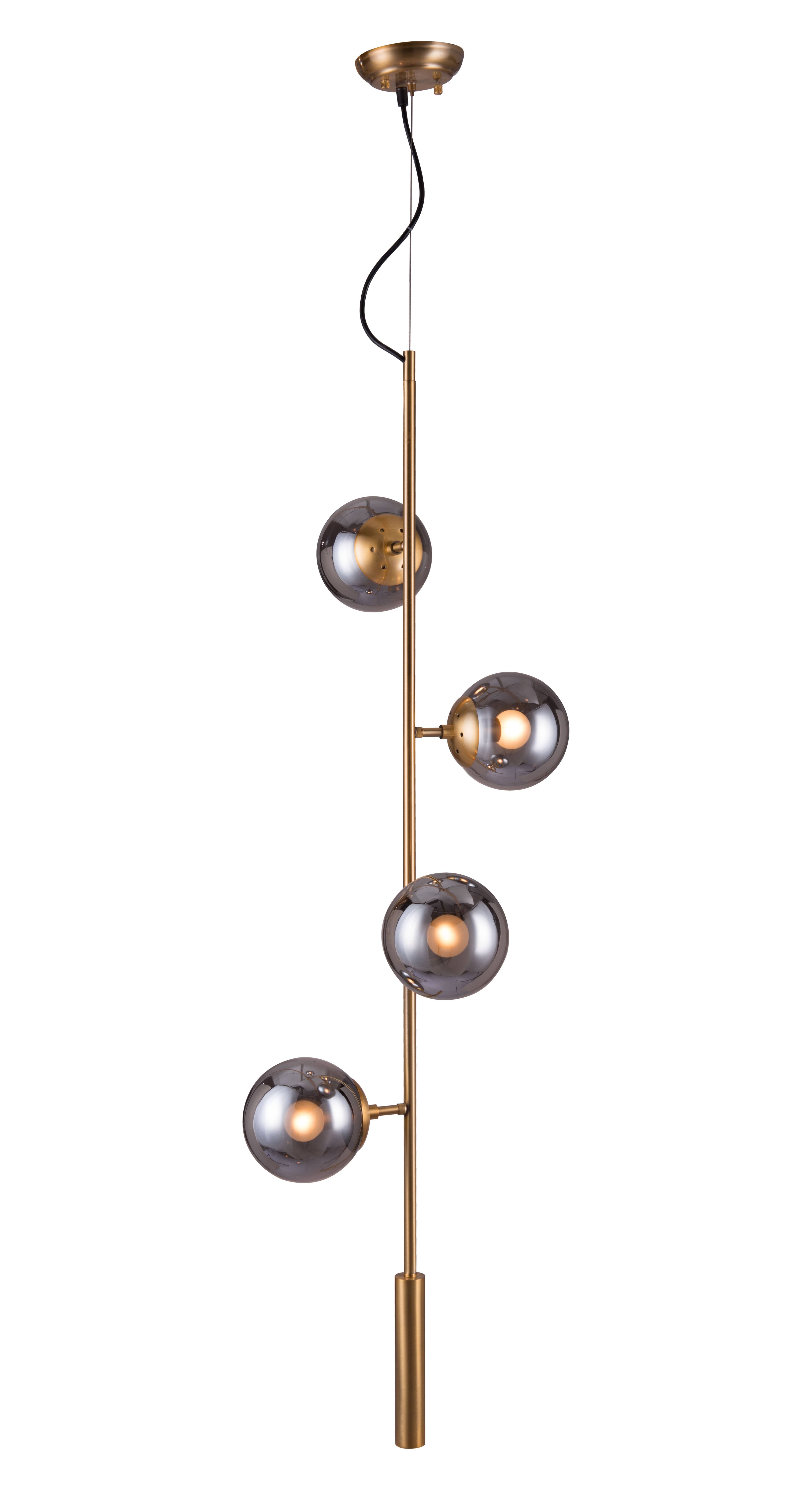 Alt View 1. Hivvago - Zatara Ceiling Lamp Brass - Brass.