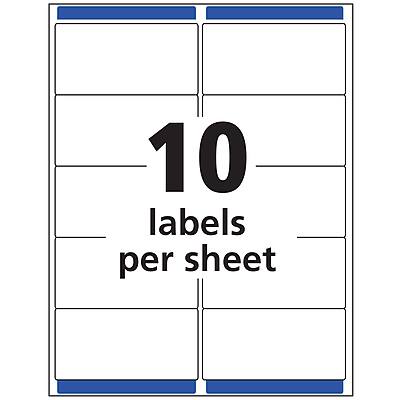 10 labels per sheet