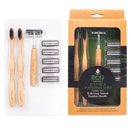 Pursonic - Eco Friendly Razor & Toothbrushes Combo Pack - Beige