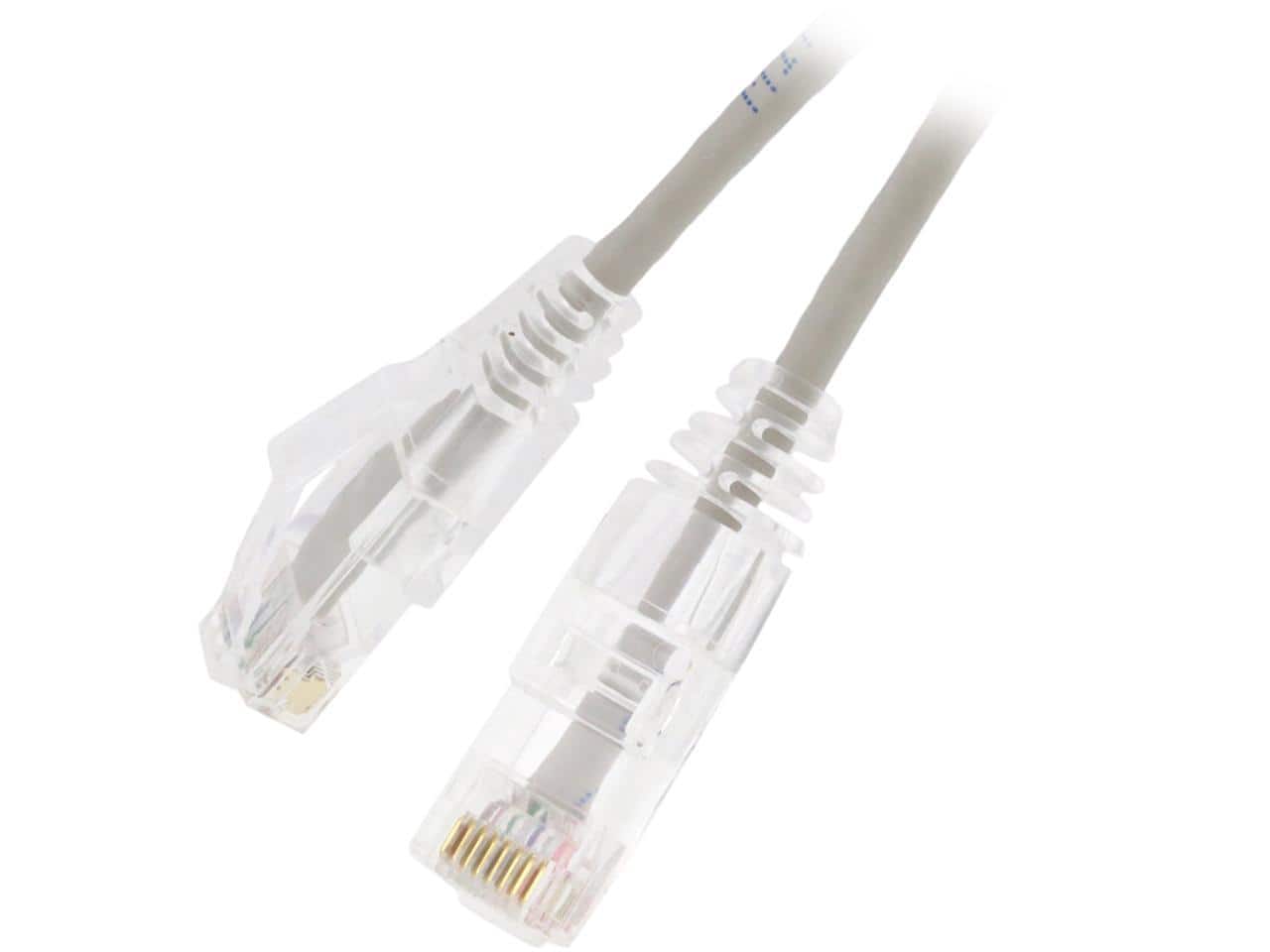 Nippon Labs - 28 AWG Snagless Cat6 Ethernet Cable - 3ft Gray