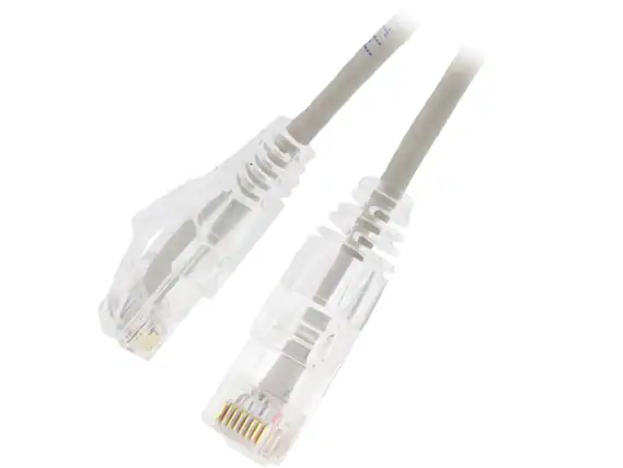 Front. Nippon Labs - Nippon Labs 28 AWG Snagless Cat6 Ethernet Cable - 3ft Gray.