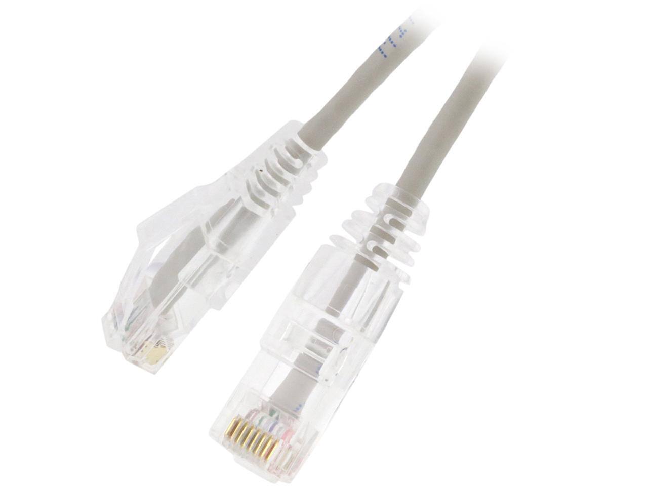 Front. Nippon Labs - Nippon Labs 28 AWG Snagless Cat6 Ethernet Cable - 3ft Gray.
