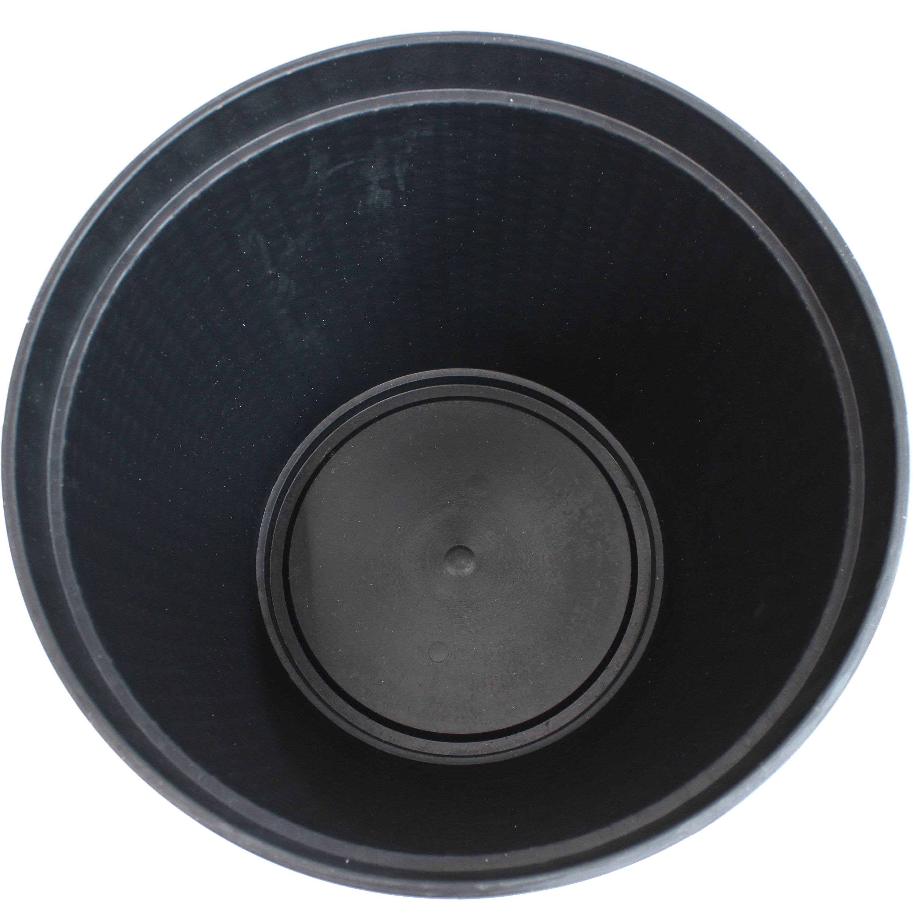 Alt View 5. Sunnydaze - Resin Basketweave Outdoor Planter 12 in, 13 in, 15 in - Set of 3 - Brown.