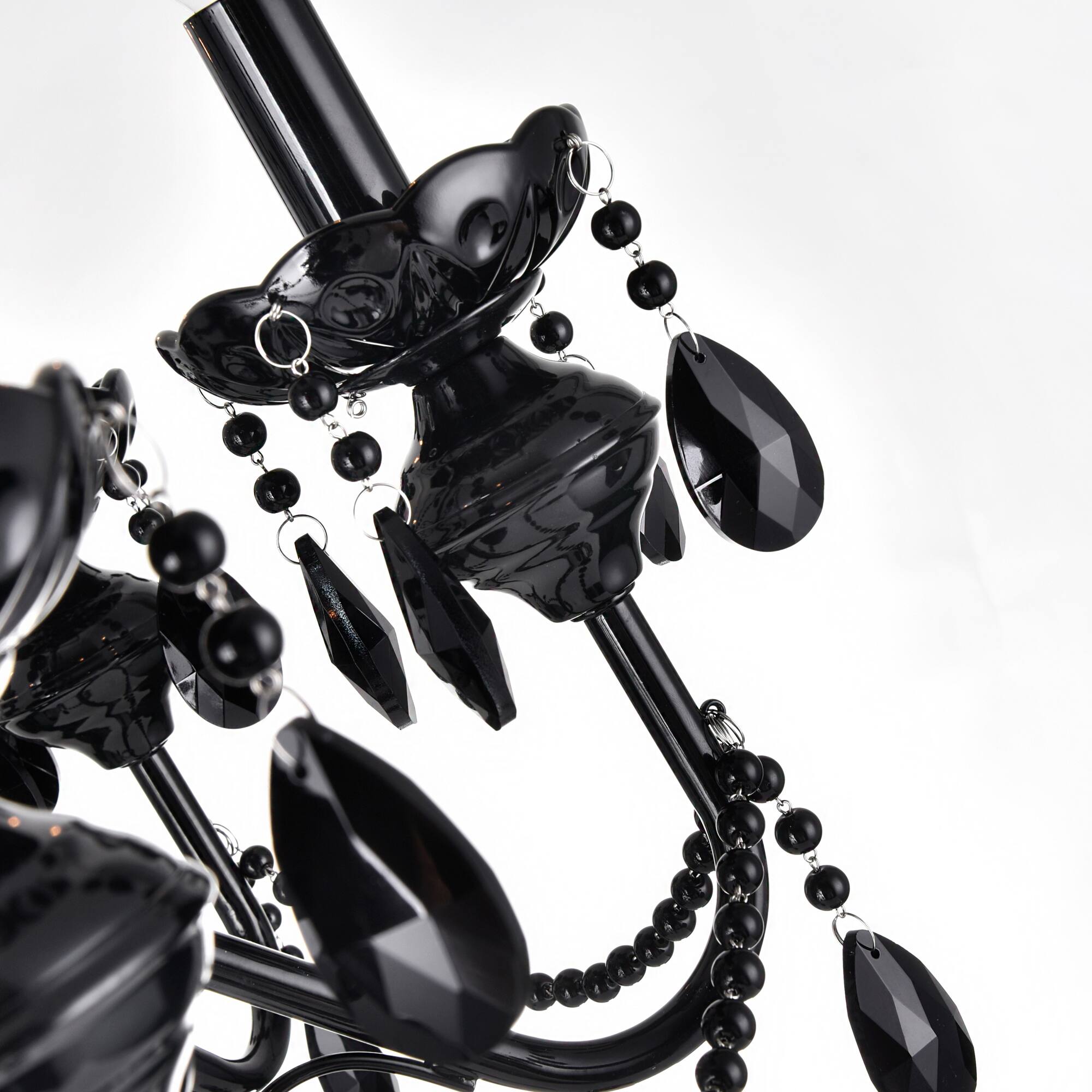 Back. CWI Lighting - Keen 9 Light Up Chandelier With Black Finish - Black.