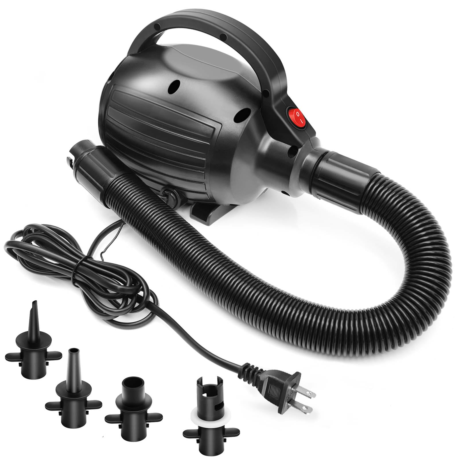 Front. Fabibe - Electric Air Pumps For Inflatables Mattress Gymnastics Track Mat Quick Fill Inflator/deflator Pool Floats Dock Raft... - Default.