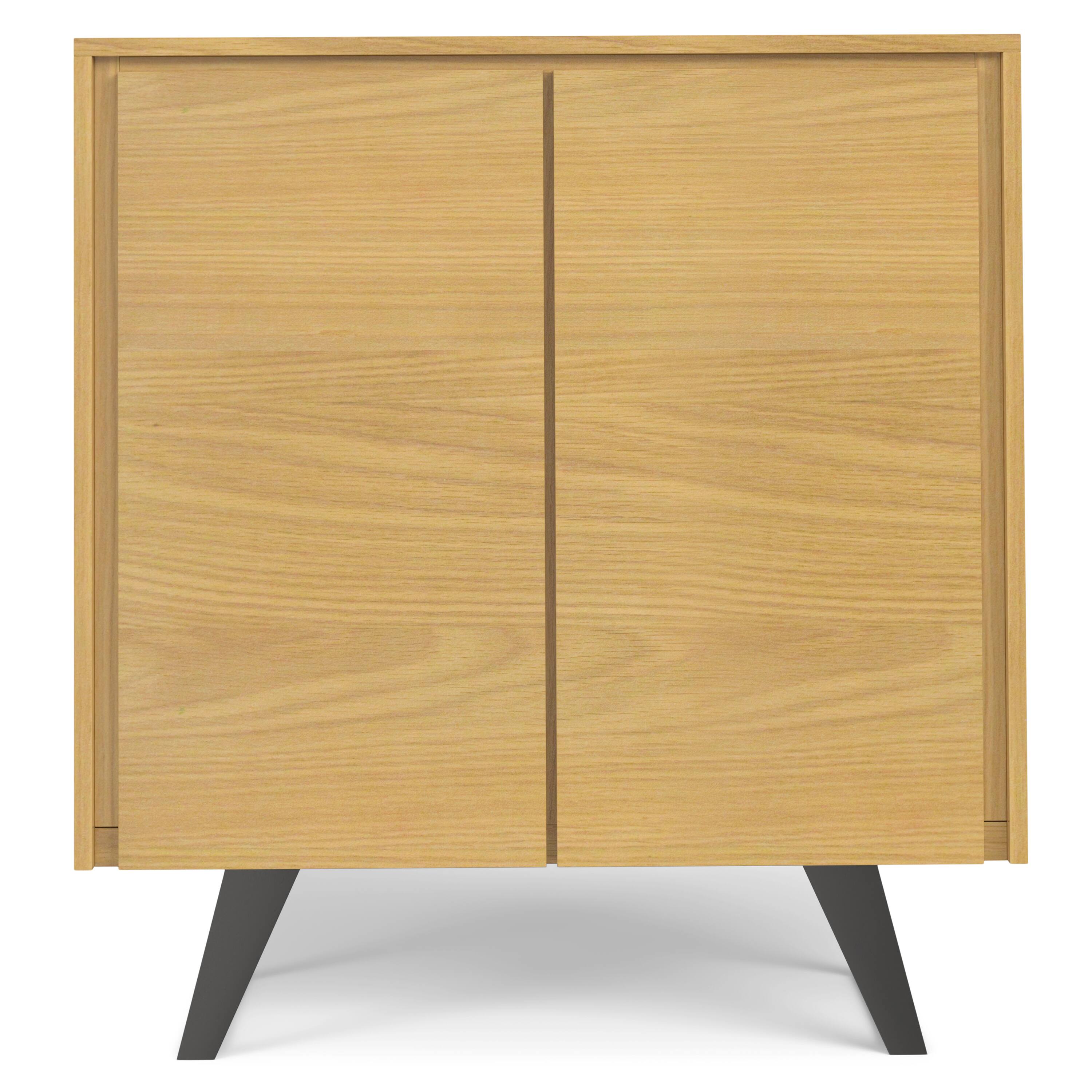Alt View 12. Simpli Home - Lowry Medium Storage Cabinet - Oak Veneer.