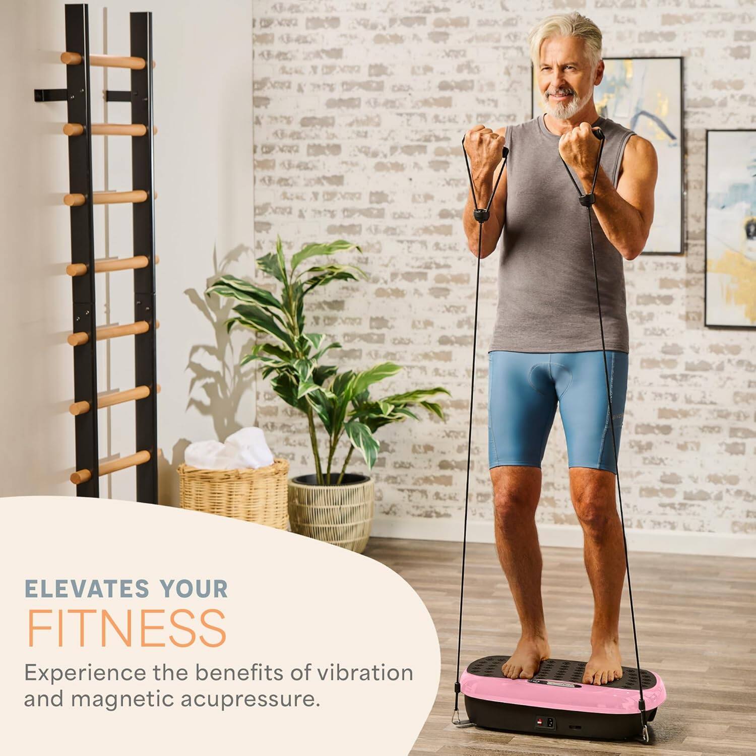 ELEVATES YOUR FITNESS  
Experience the benefits of vibration and magnetic acupressure.