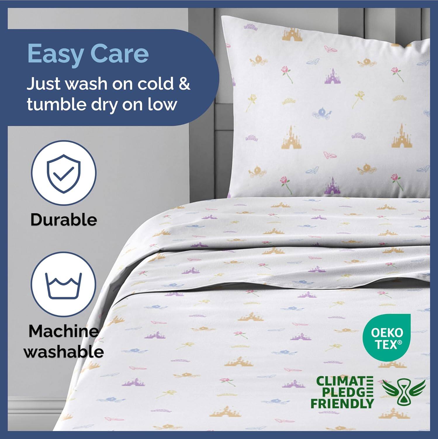 Easy Care  
Just wash on cold & tumble dry on low  

Durable  

Machine washable  

CLIMATE PLEDGE FRIENDLY