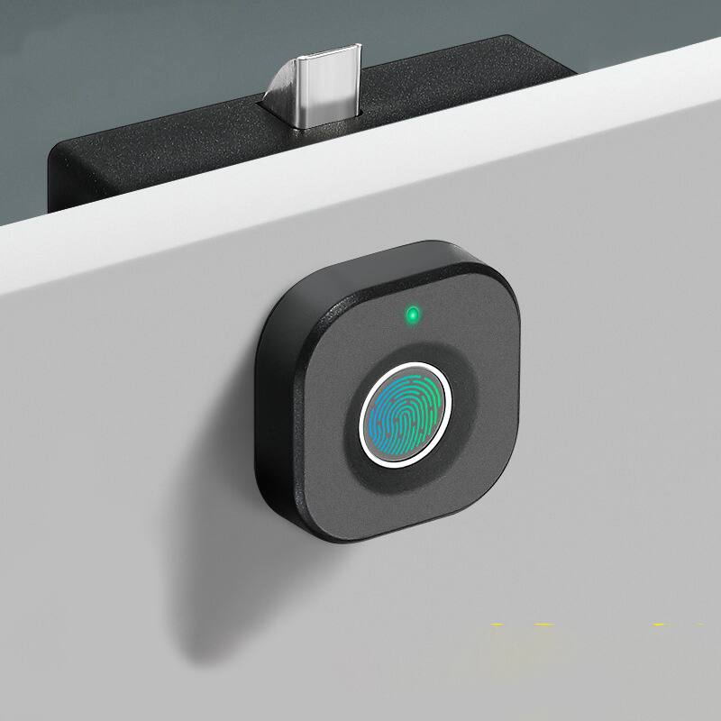 Alt View 1. Cluzine - Black Smart Fingerprint Drawer Lock,No-Punch,For Cabinet,File Storage,Shoe Cabinet,Home Office.