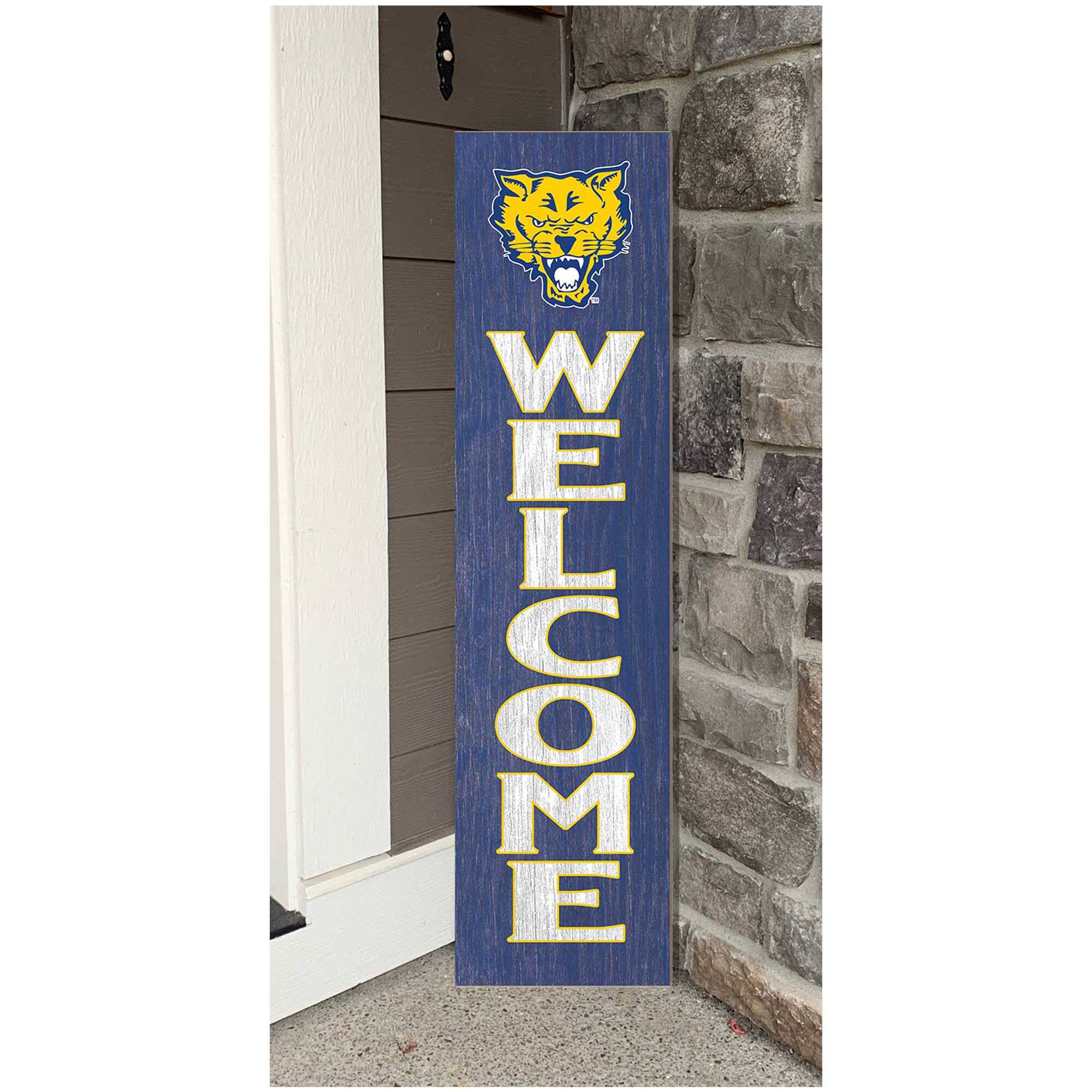 Alt View 1. Jardine - Fort Valley State Wildcats 12'' x 48'' Welcome Outdoor Leaner - Royal.