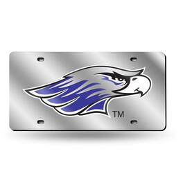 Rico Industries - Wisconsin Whitewater Warhawks Mirrored Laser Cut License Plate Auto Tag - Multi