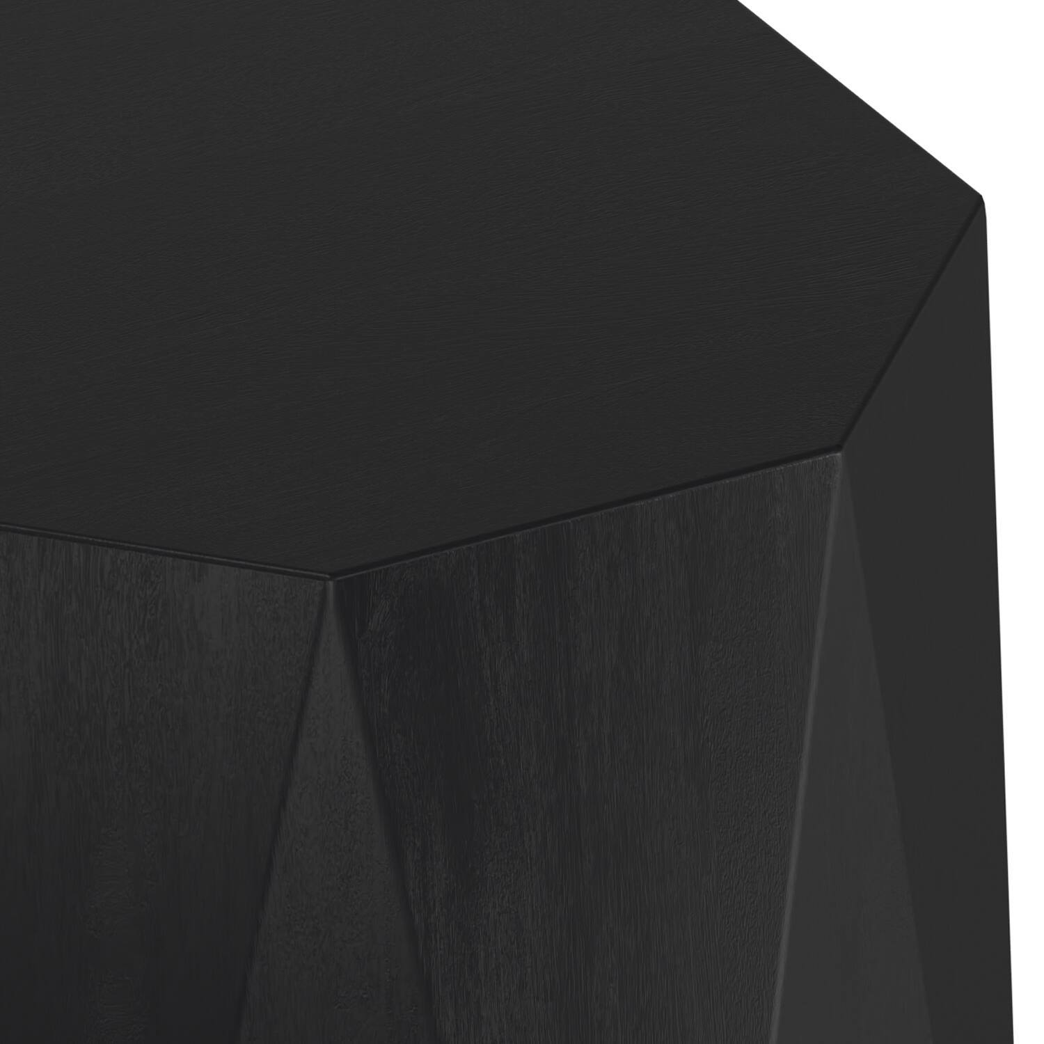 Alt View 3. Simpli Home - Kurt 15 inch Wide Solid Acacia Wood Side Table in Black - Black.