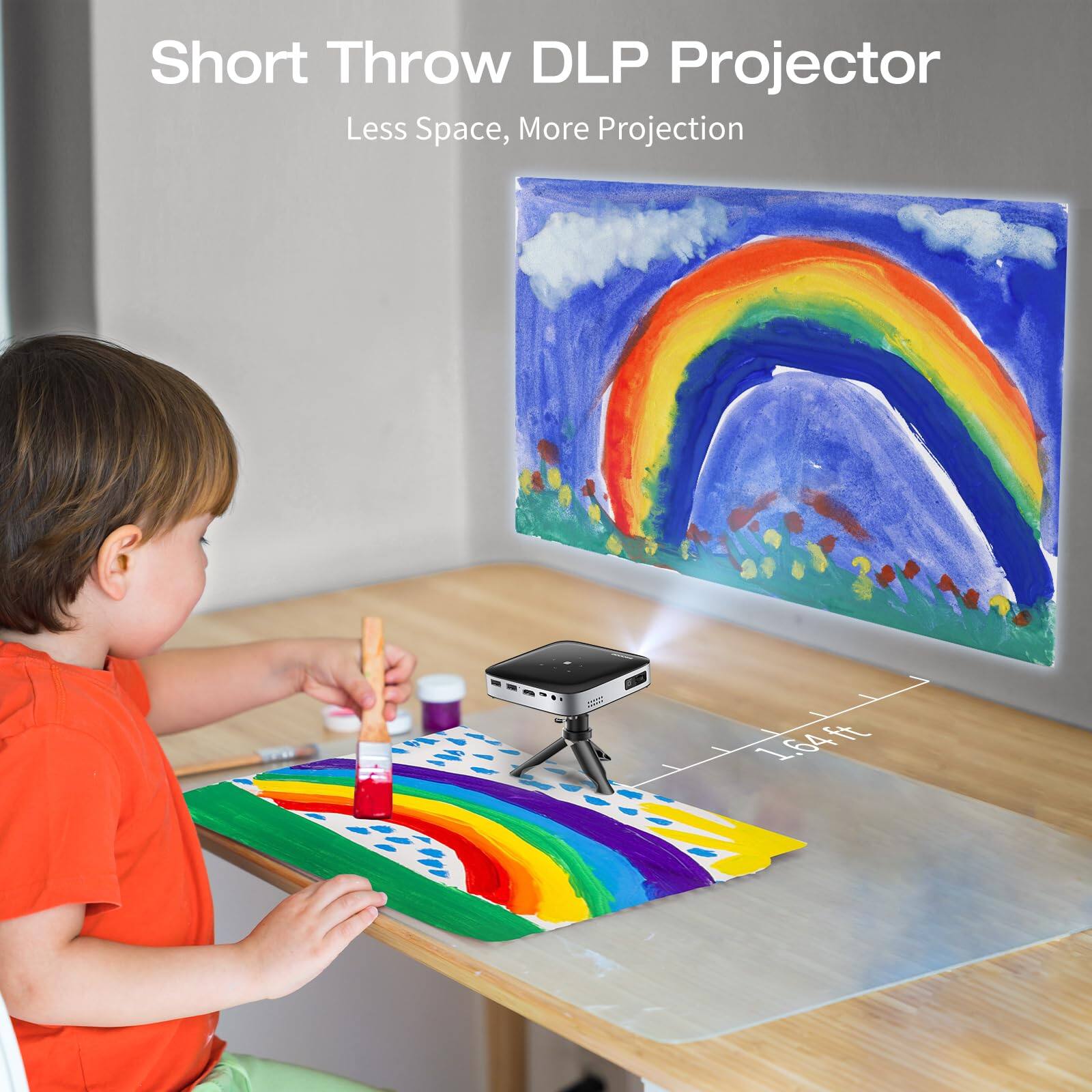 Short Throw DLP Projector
Less Space, More Projection
1.64ft