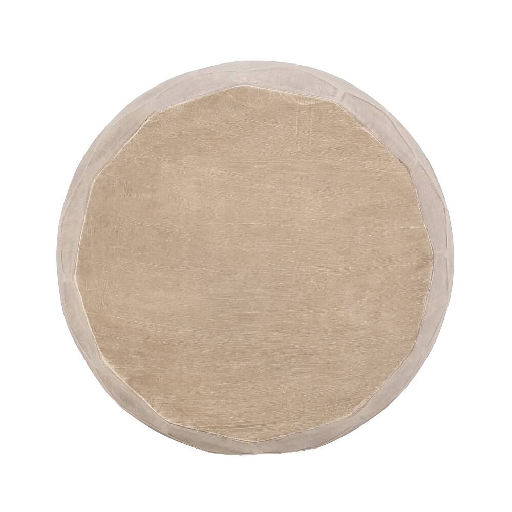 Alt View 1. Loheer - Loheer Lightweight Concrete Side Table Boho Outdoor End Table - Natural.