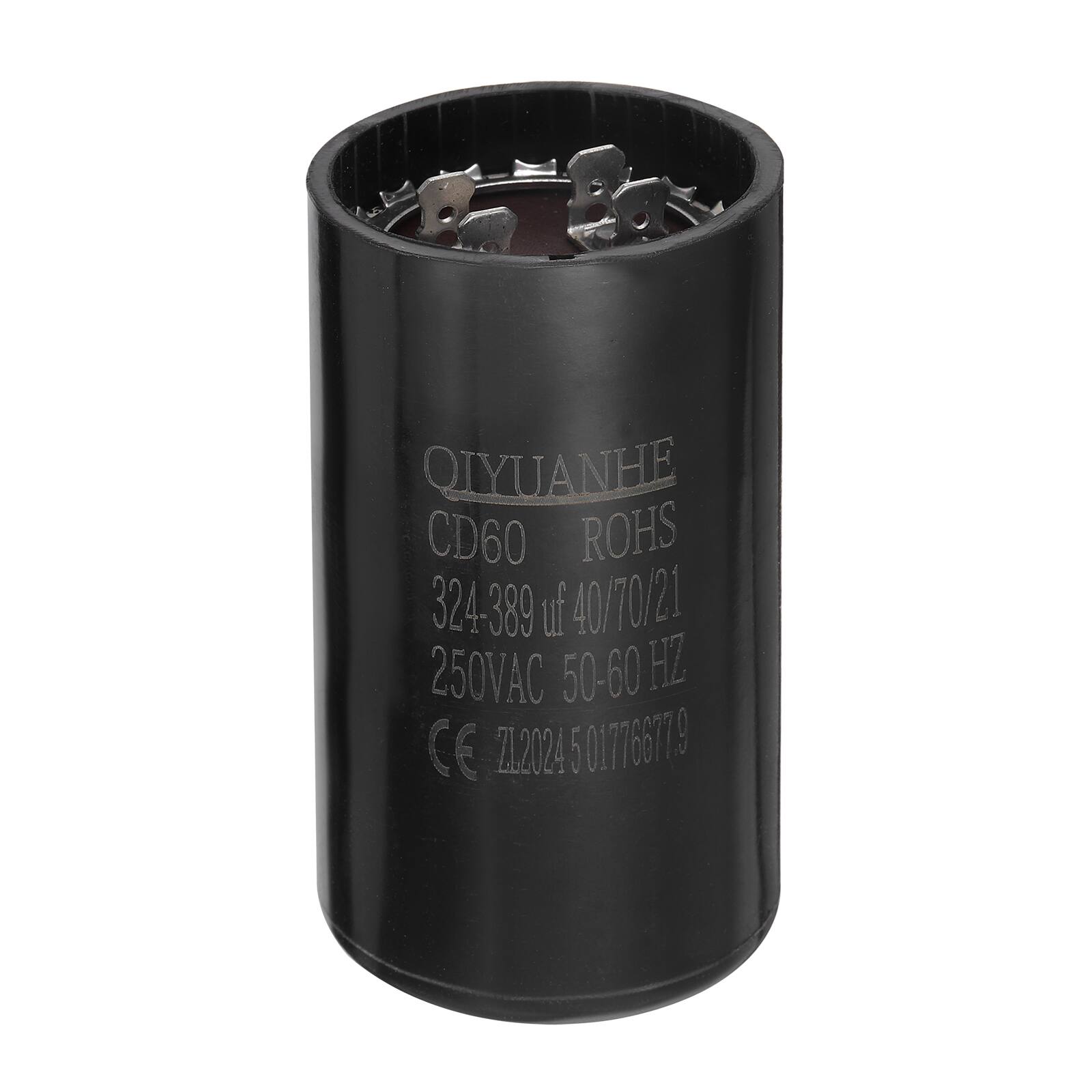 QIYUANHE CD60 ROHS  
324-389 µF 40/10/21  
250VAC 50-60 Hz  
CE ZL200.4 017766719