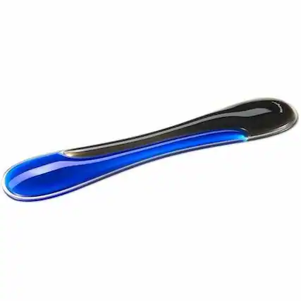 Front. Kensington - Kensington Slim Duo Gel Keyboard Wrist Rest - 0.71" Height x 19.29" Width x 3.74" Depth - Black, Blue - Gel - Strain - Black, Blue.