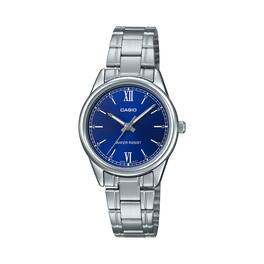 Casio - Women’s Blue Dial Stainless Steel Bracelet Watch - Casio LTP‑V005D‑2B2UDF - Silver