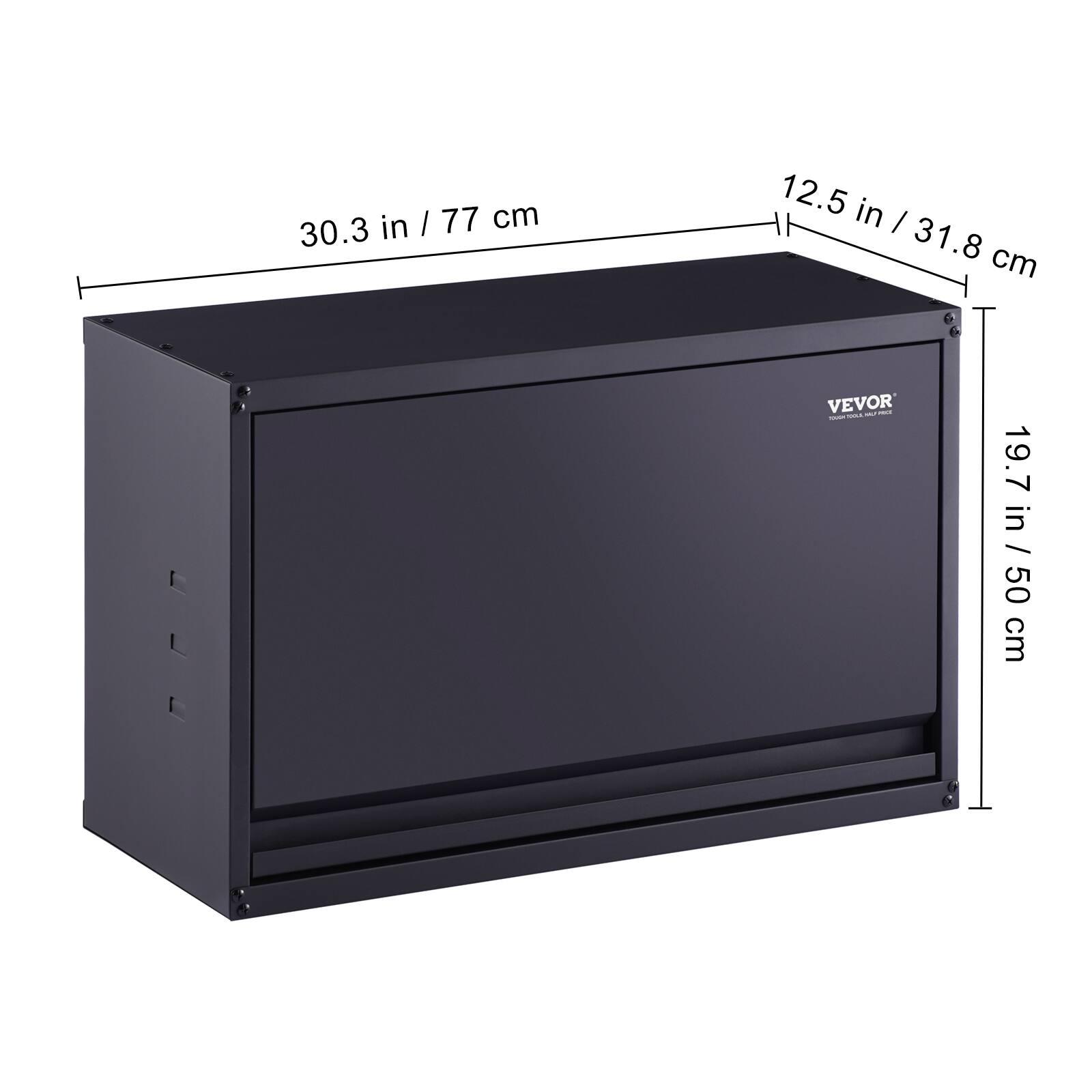 30.3 in / 77 cm  
12.5 in / 31.8 cm  
19.7 in / 50 cm