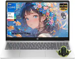 HP - 15.6" Touchscreen i7 Laptop for Business & Student, Intel 10-Core i7-1355U (Up to 5Ghz) 32GB RAM 1TB SSD - Natural Silver