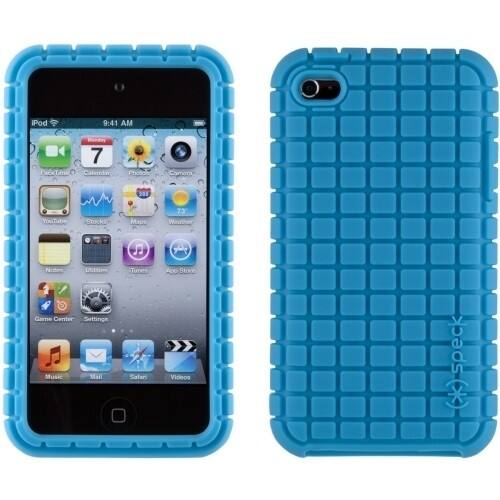 Front Standard. Speck - PixelSkin Multimedia Player Skin - Cyan Blue.