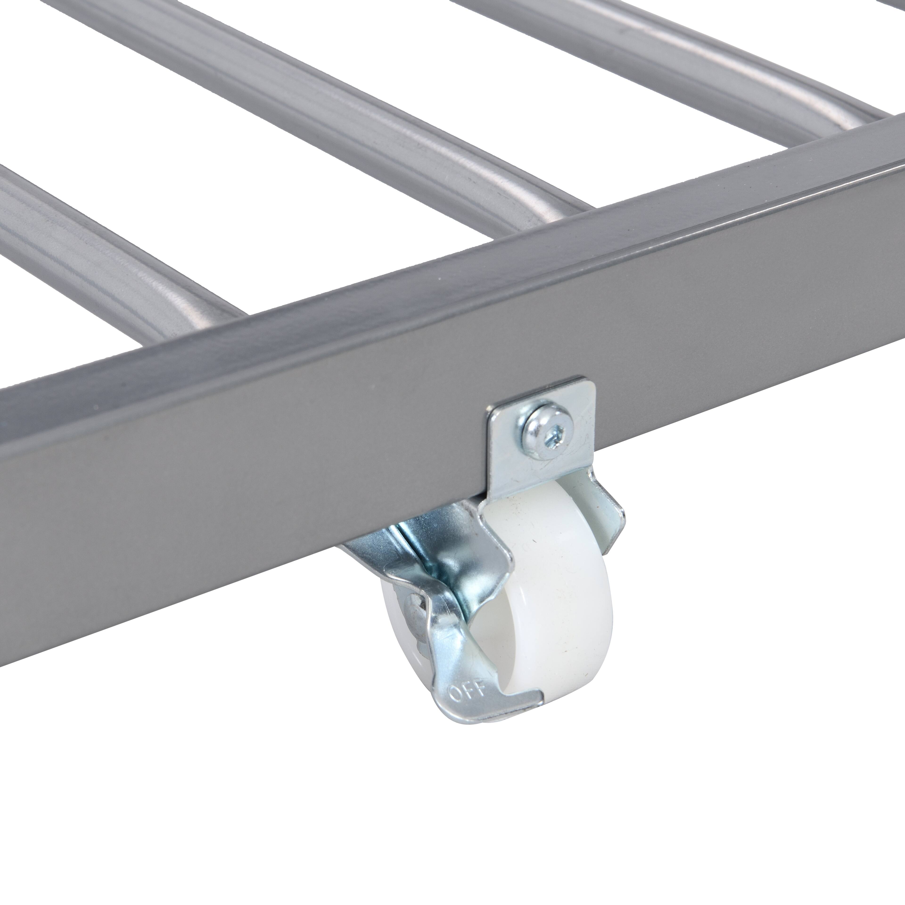 Alt View 7. Boyel Living - Metal Bunk Bed with Trundle Silver Twin Over Twin Strong Steel Frame Easy Assembly No Box Spring Needed - Silver.