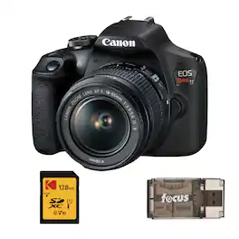Canon - EOS Rebel T7 DSLR Camera and EF-S 18-55mm IS II Lens Kit Bundle