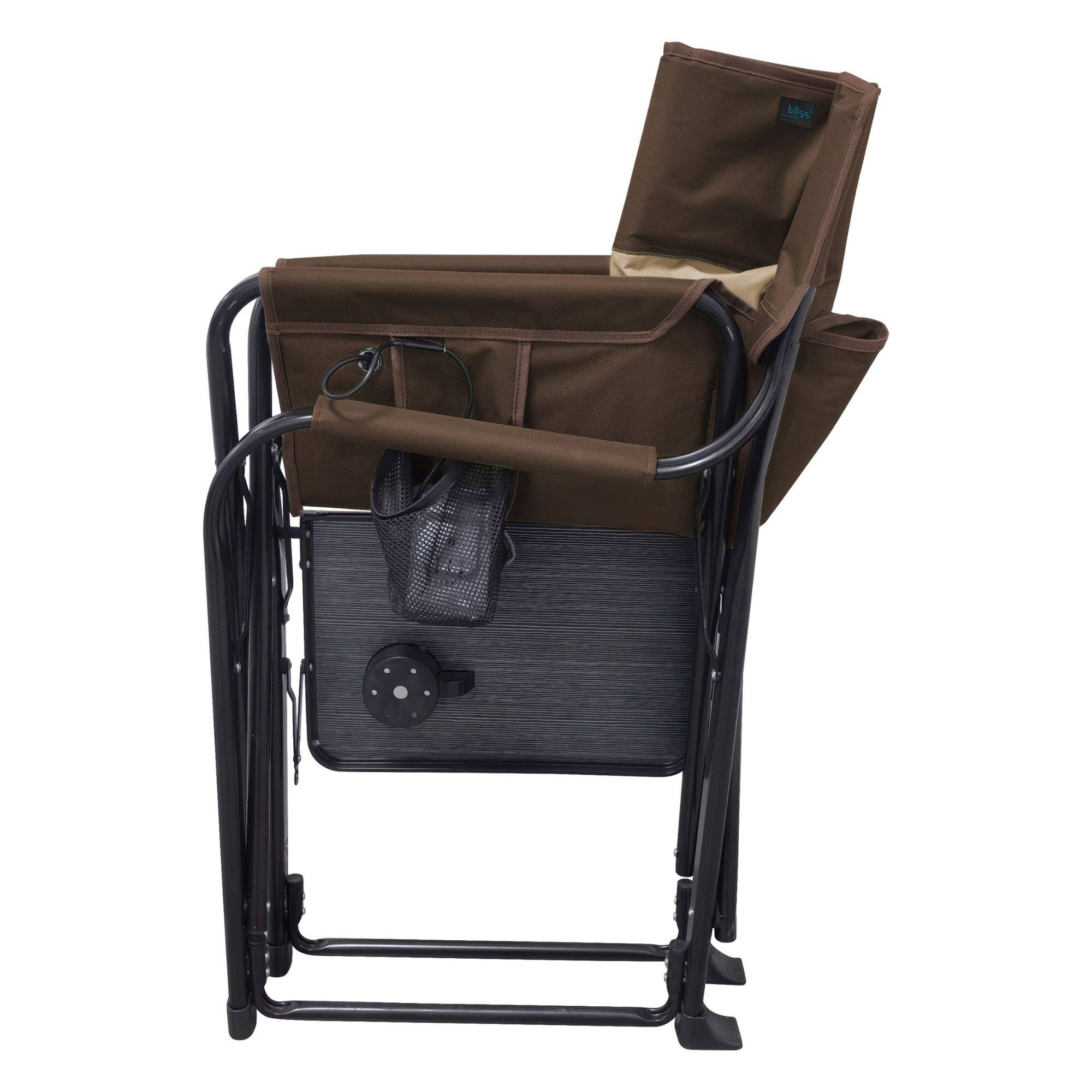 Alt View 8. Bliss Hammocks - Bliss Hammocks 24V Heated Seat, Folding Chair w/Battery & 3 Heat Settings, Brown - Brown.