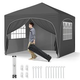 Boyel Living - Pop Up Canopy Tent 120-in W x 120-in D x 84-in H - Gray