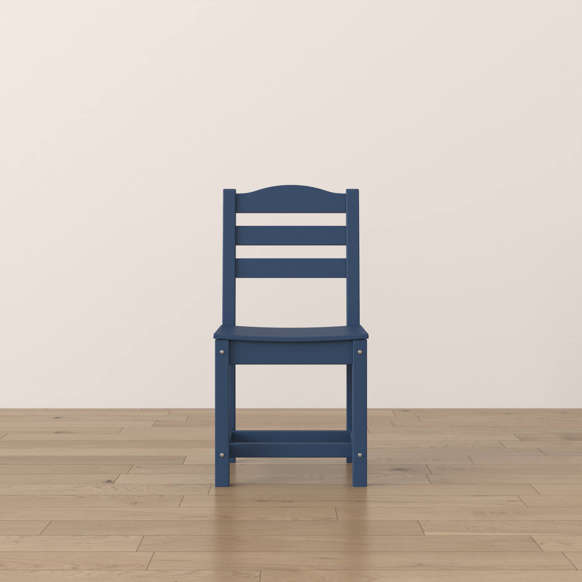 Alt View 5. Famapy - Pairs of HDPE Outdoor Armless Dining Chair - 4 Colors Weatherproof Patio Chair for Garden, Poolside 330LBS Capacity - Navy blue.