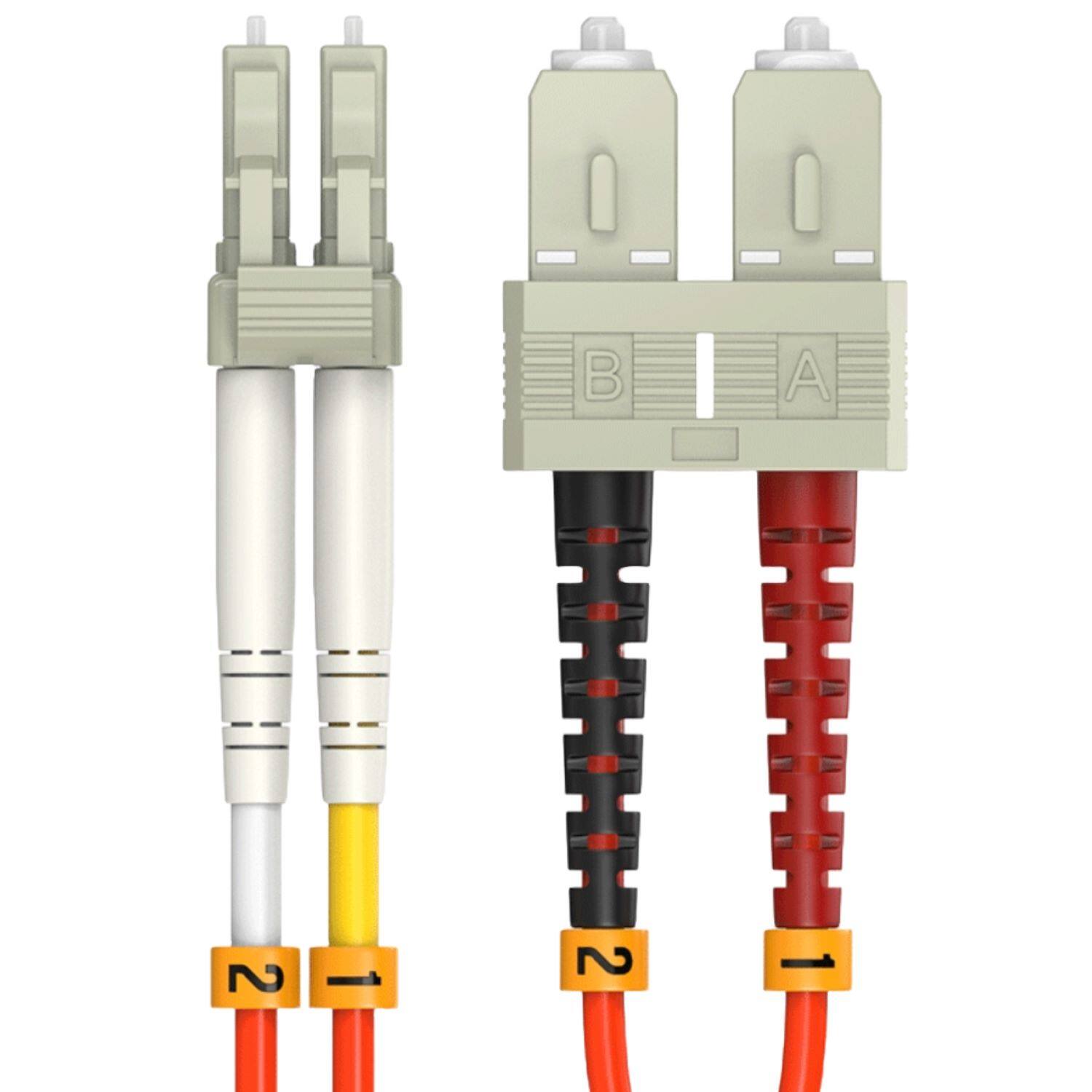 Back. Sanoxy - 10m LC/SC Duplex 50/125 Multimode OM2 Fiber Optic Cable - Multi.