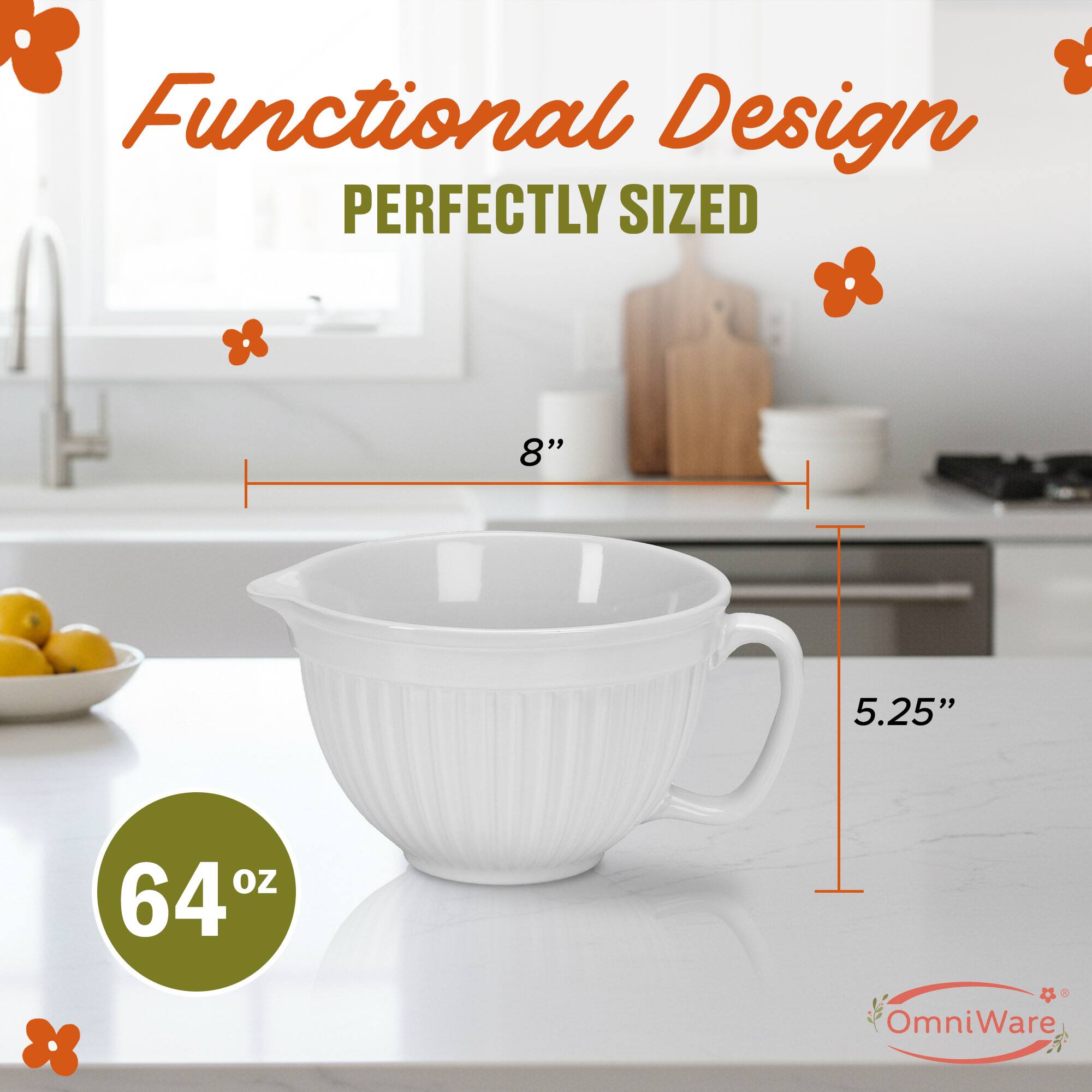 Functional Design PERFECTLY SIZED 8" x 5.25" 64 oz OmniWare