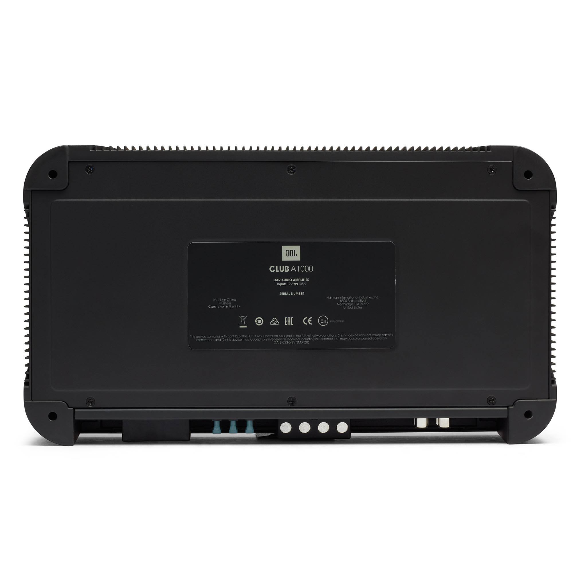 UBL CLUB A1000 CAN  
CAR AUDIO AMPLIFIER  
Made in China  
Car audio amplifier  
SERIAL NUMBER:  
HOTMOTOR ELECTRONICS CO., LTD  
LTD. 888  
CE  
The speaker terminals comply with the IEC 296 standard. The speaker terminals are compatible with 12V DC.  
CAN  
CE