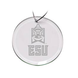 Jardine - East Stroudsburg Warriors Team Logo 3'' Round Glass Ornament - Multicolor