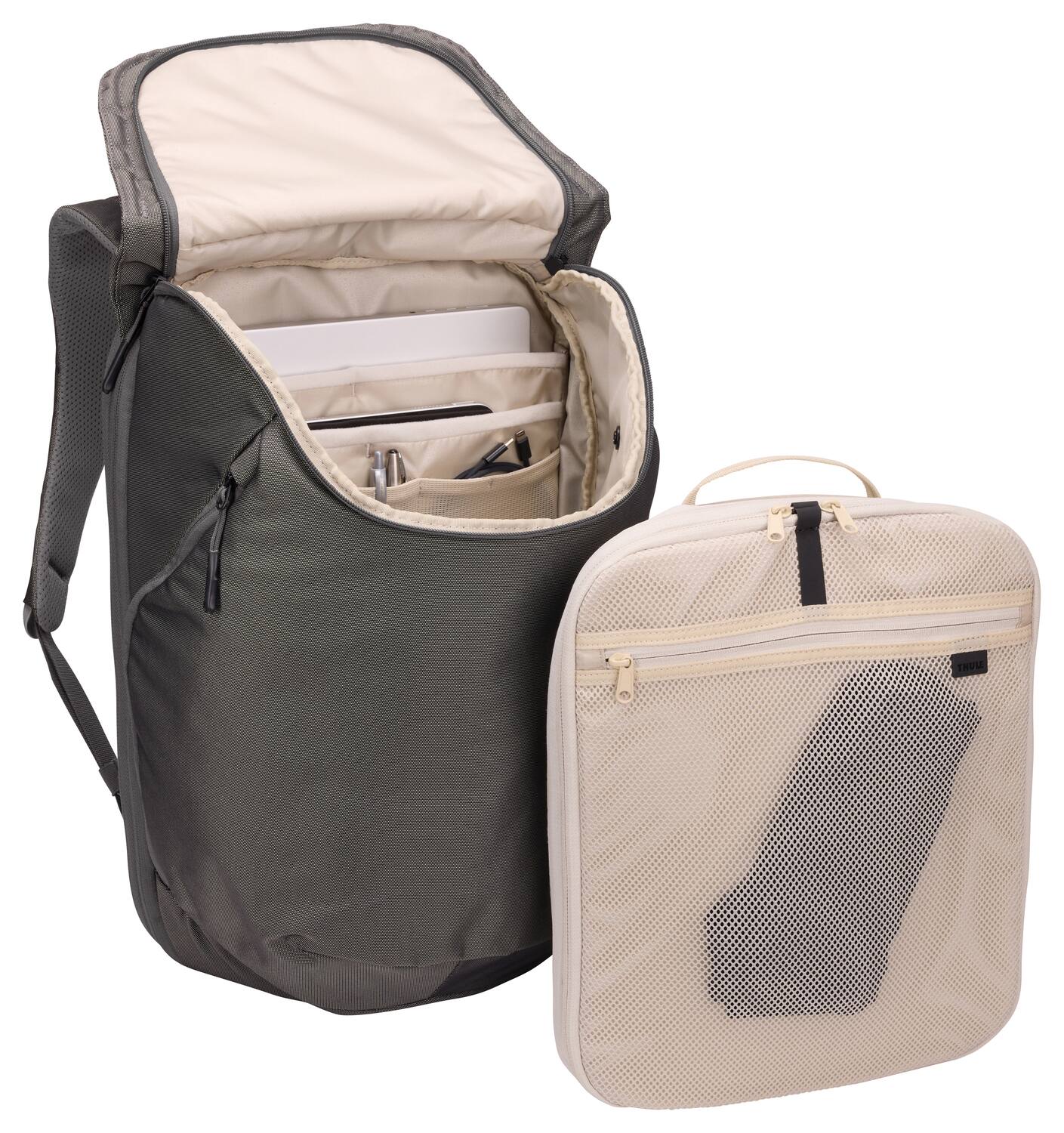 Alt View 1. Thule - Subterra 2 Travel Backpack 26L - Vetiver Gray.