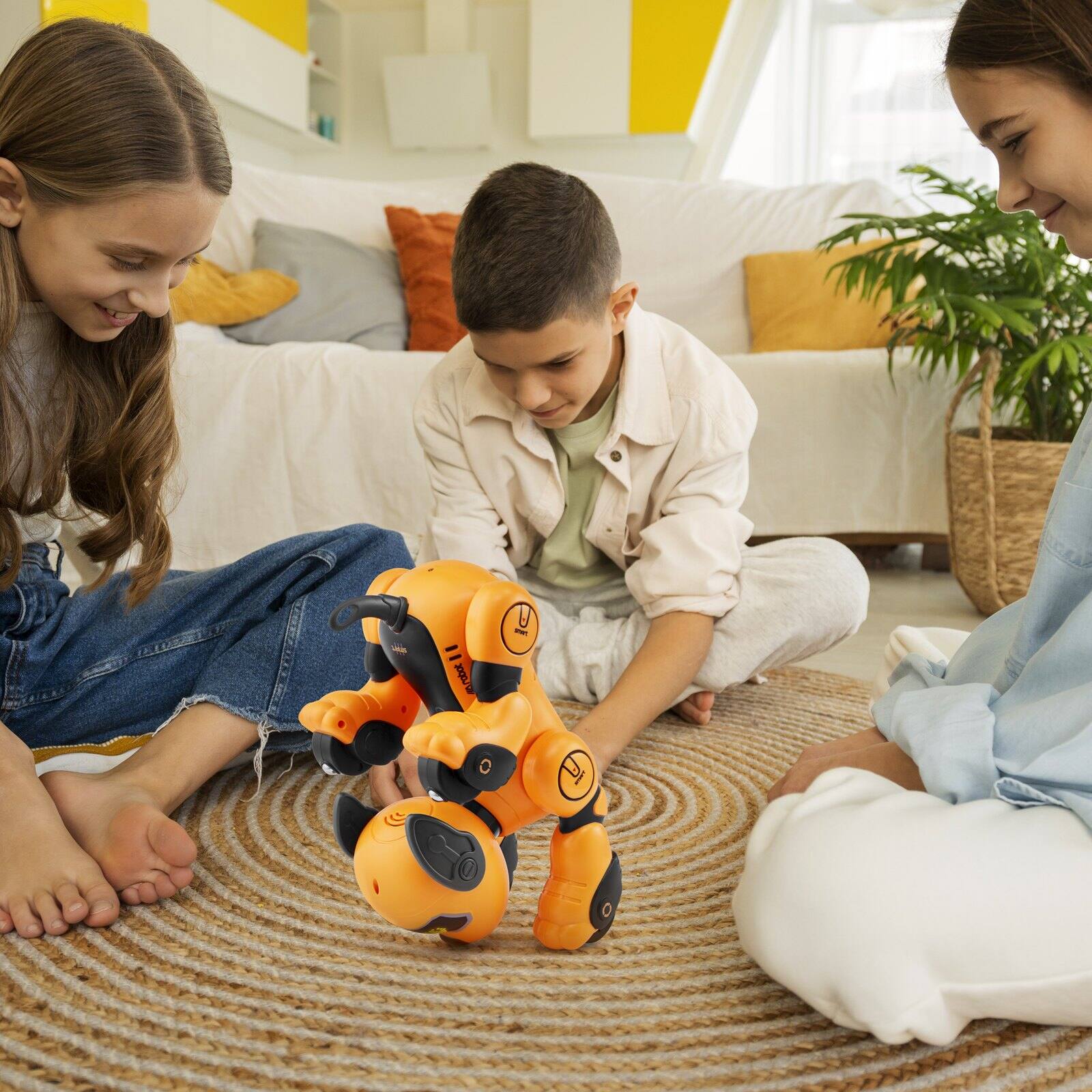 Alt View 1. Glintex - RC Robot Dog Toy Programmable Smart Talking Dancing Touch & Voice Control Robot Pet for Kids Boys Girls.