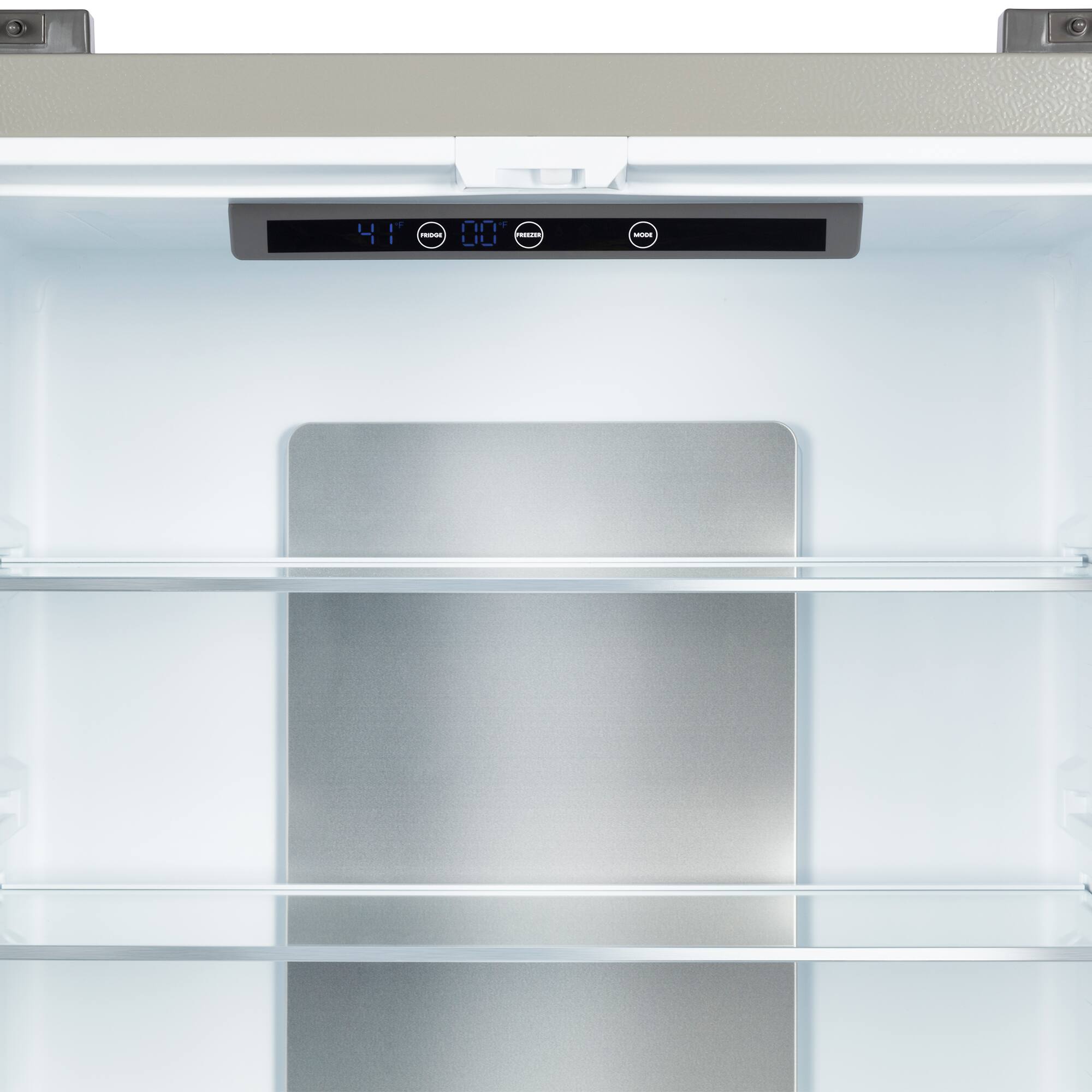 Alt View 9. COSMO - COS-RFFV183RS 30 in. 17.5 cu. ft. Counter Depth 3-Door French Door Refrigerator,  Freezer Drawer and Recessed Handles - Stainless Steel.