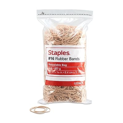 Staples - Economy #16 Rubber Bands, 2000/Pack (28616-CC) - Beige price history on PriceWatchPro